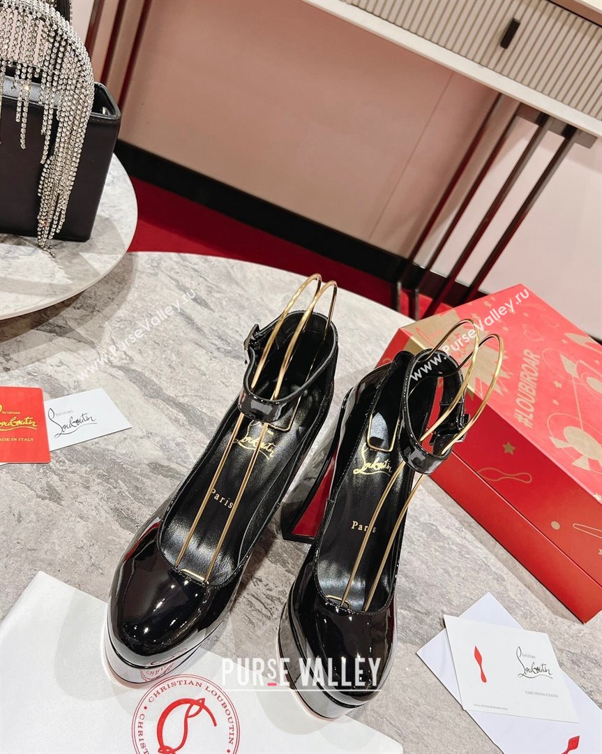 Christian Louboutin Movidastrap Platform High Heel Pumps 13cm in Patent Leather Black 2023 (MD-231014009)