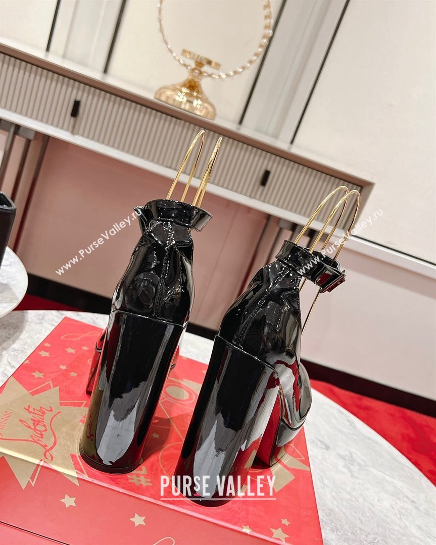 Christian Louboutin Movidastrap Platform High Heel Pumps 13cm in Patent Leather Black 2023 (MD-231014009)