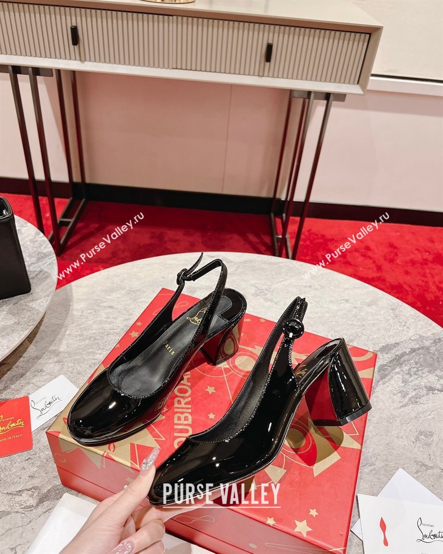 Christian Louboutin So Jane Slingback Pumps 5.5cm in Patent Leather 2023 (MD-231014012)