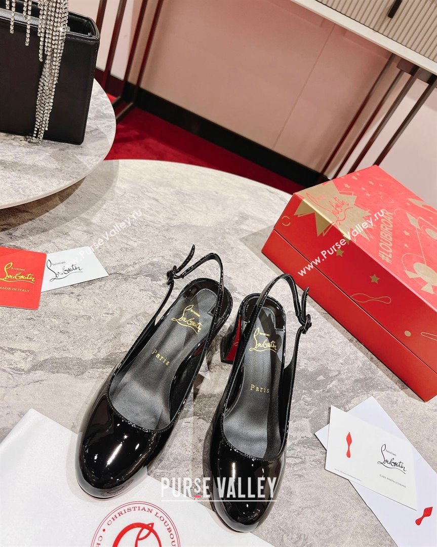 Christian Louboutin So Jane Slingback Pumps 5.5cm in Patent Leather 2023 (MD-231014012)