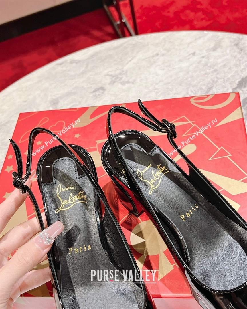 Christian Louboutin So Jane Slingback Pumps 5.5cm in Patent Leather 2023 (MD-231014012)