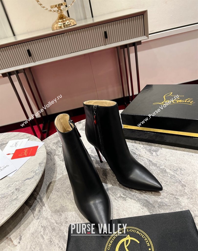 Christian Louboutin So Kate Boots 10cm in Calf Leather Black 2023 1103 (MD-231103080)