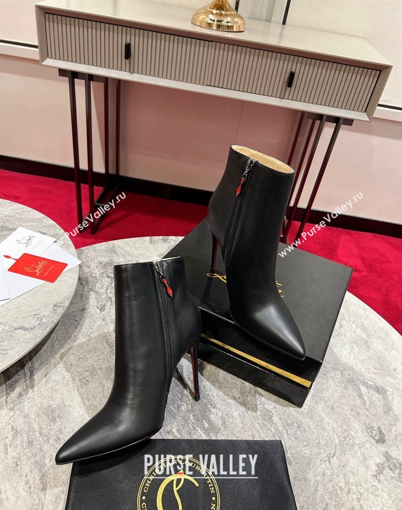 Christian Louboutin So Kate Boots 10cm in Calf Leather Black 2023 1103 (MD-231103080)