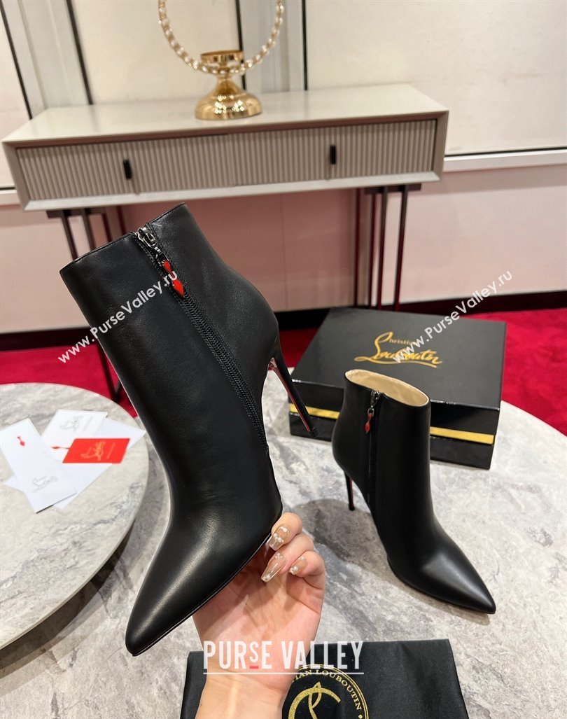 Christian Louboutin So Kate Boots 10cm in Calf Leather Black 2023 1103 (MD-231103080)