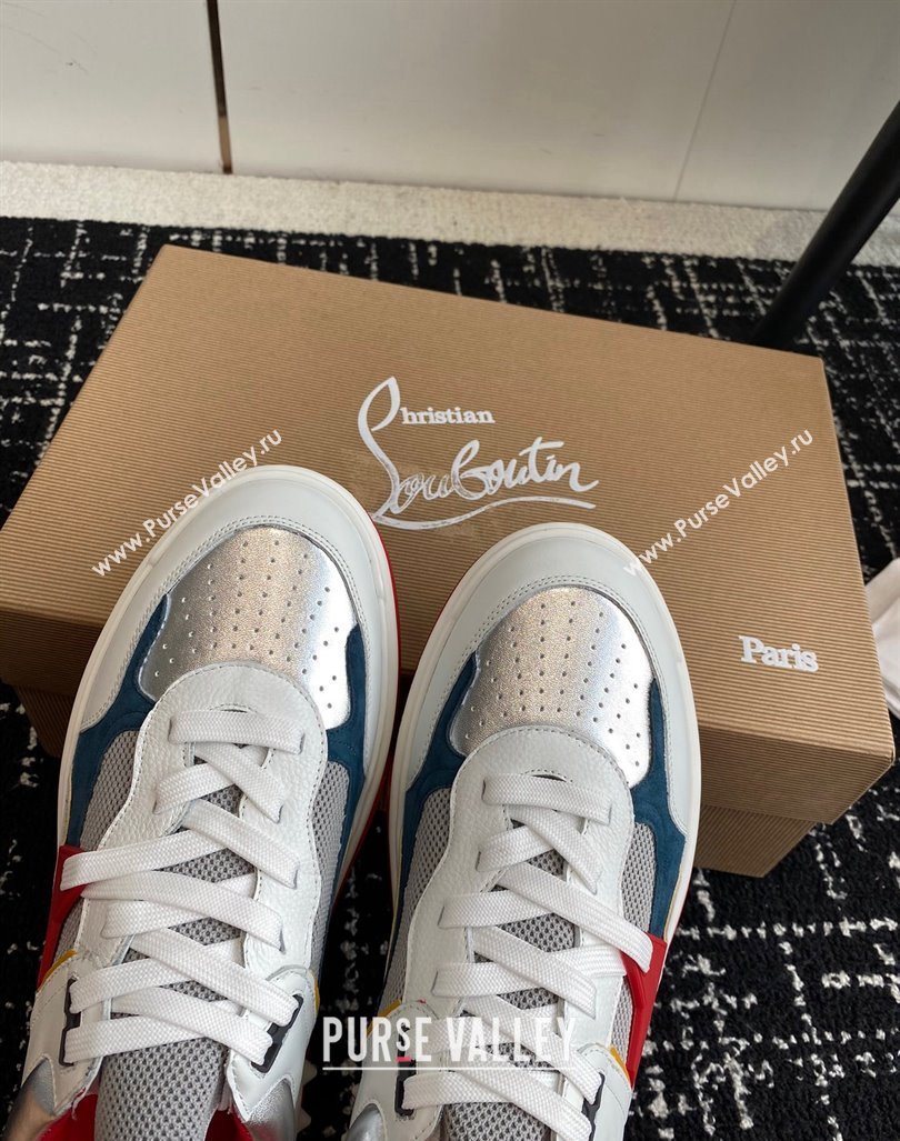 Christian Louboutin Astroloubi Man Sneakers in Calf Leather Silver 2023 (MD-231103082)