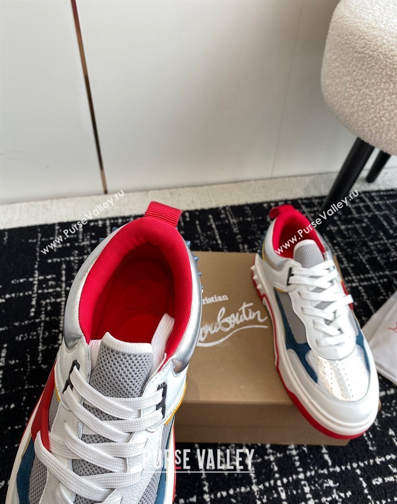 Christian Louboutin Astroloubi Man Sneakers in Calf Leather Silver 2023 (MD-231103082)