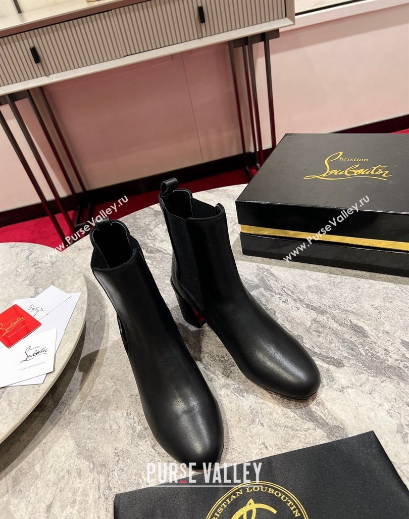 Christian Louboutin Turelastic Heel Ankle Boots 5.5cm in Calf Leather Black 2023 (MD-231103072)