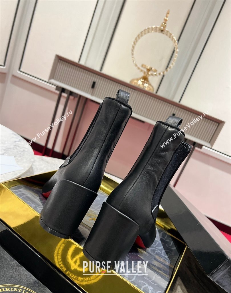 Christian Louboutin Turelastic Heel Ankle Boots 5.5cm in Calf Leather Black 2023 (MD-231103072)