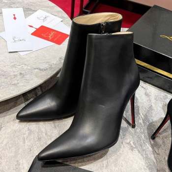 Christian Louboutin So Kate Boots 10cm in Calf Leather Black 2023 1103 (MD-231103080)