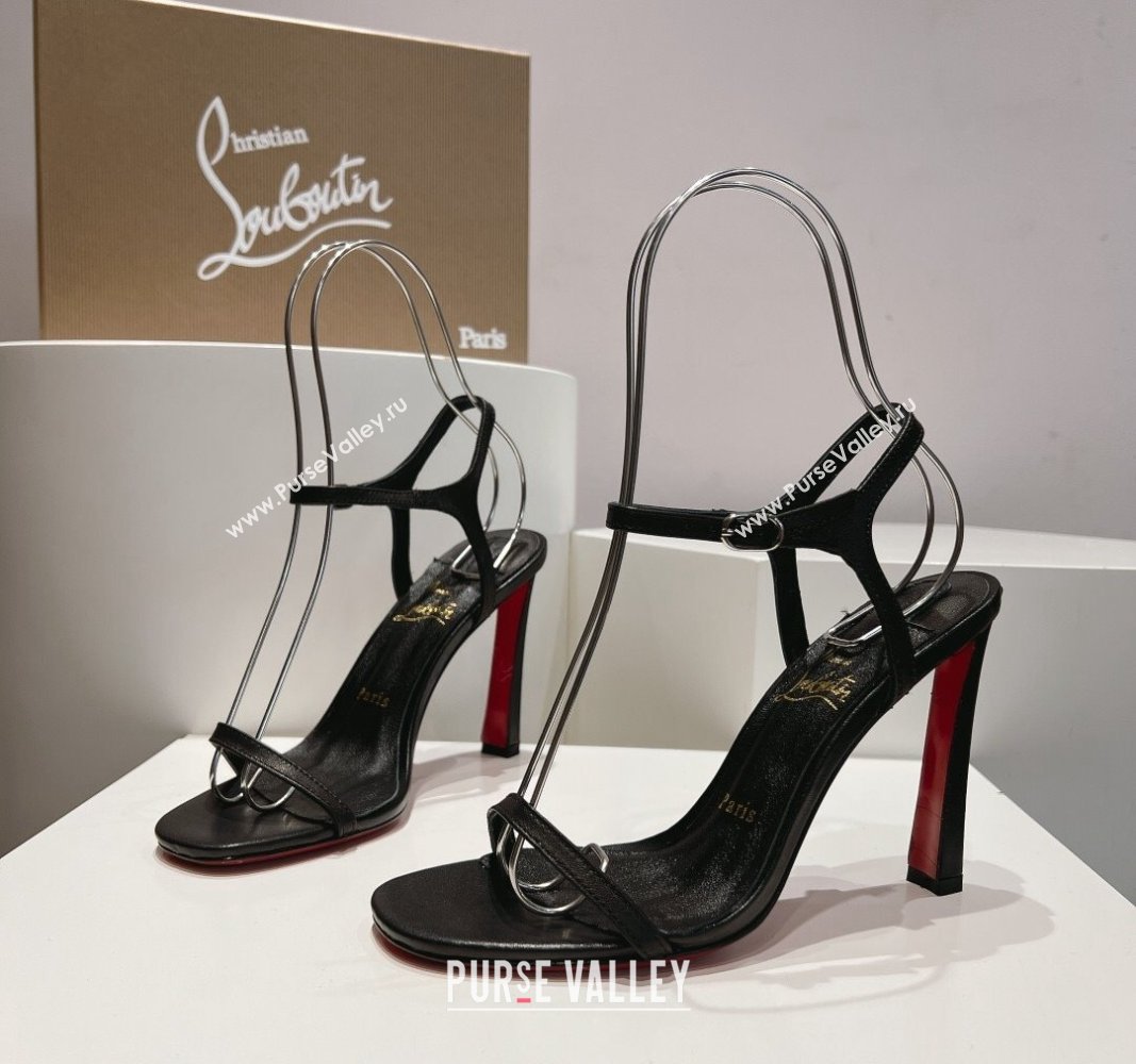 Christian Louboutin Condora Nappa Leather High Heel Sandals 9.5cm Black 2024 (MD-240904119)