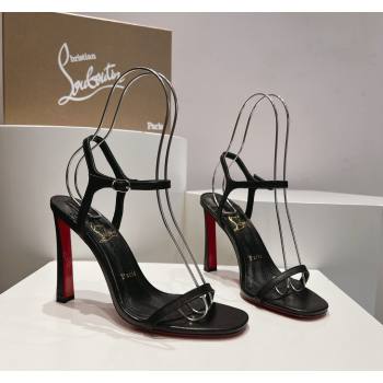 Christian Louboutin Condora Nappa Leather High Heel Sandals 9.5cm Black 2024 (MD-240904119)