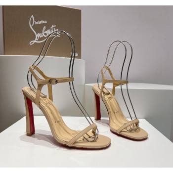 Christian Louboutin Condora Nappa Leather High Heel Sandals 9.5cm Beige 2024 (MD-240904120)