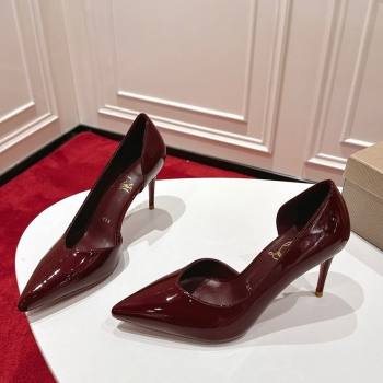 Christian Louboutin Iriza Pumps 8.5cm in Patent Leather Burgundy 2025 (MD-251030120)