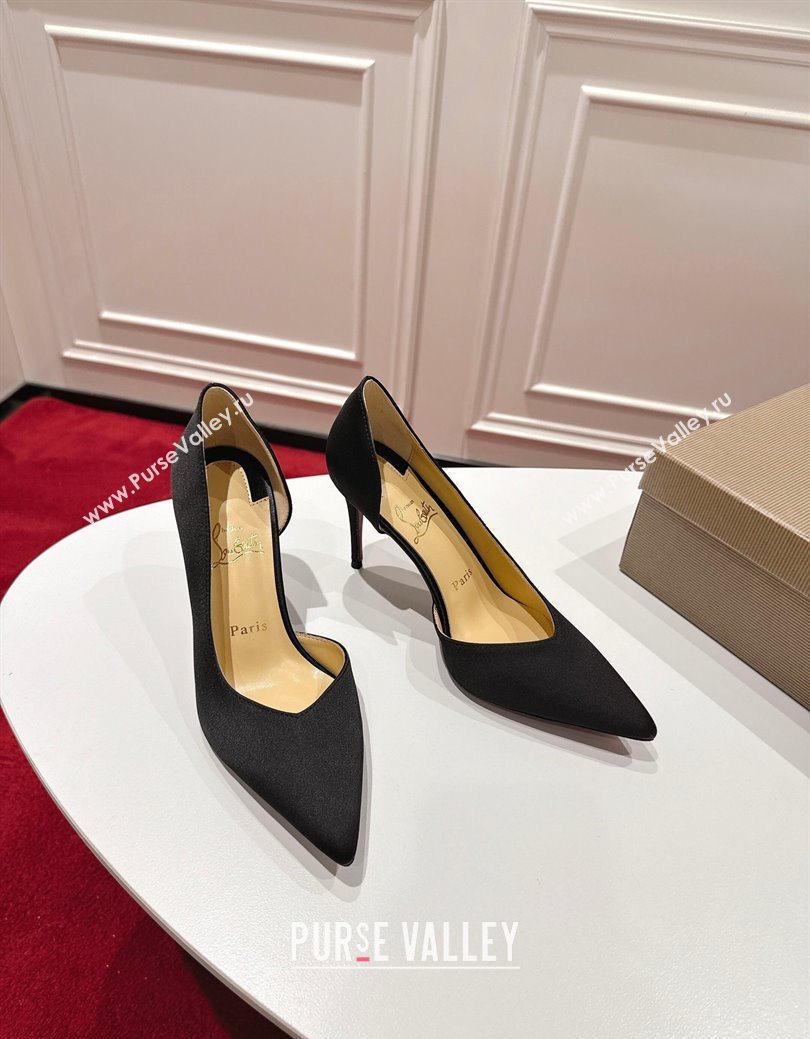Christian Louboutin Iriza Pumps 8.5cm in Satin Black 2025 (MD-251030121)