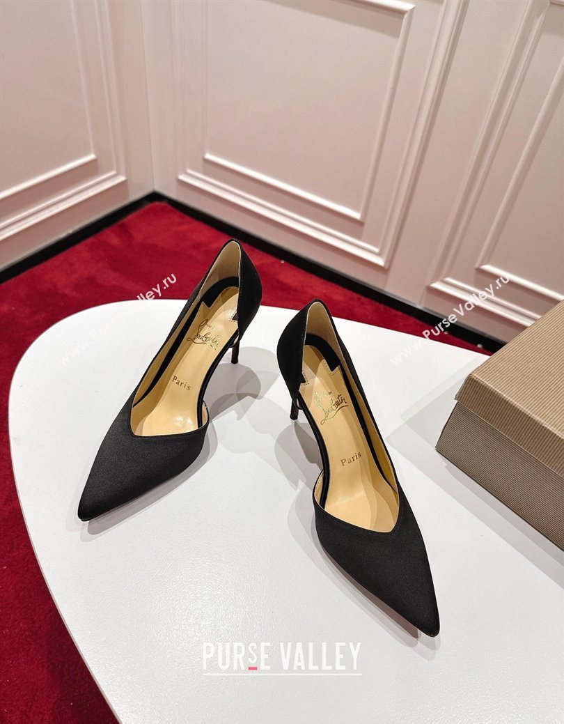 Christian Louboutin Iriza Pumps 8.5cm in Satin Black 2025 (MD-251030121)