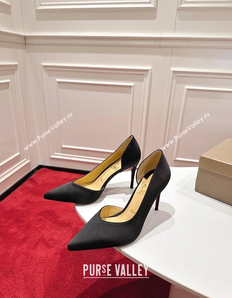 Christian Louboutin Iriza Pumps 8.5cm in Satin Black 2025 (MD-251030121)