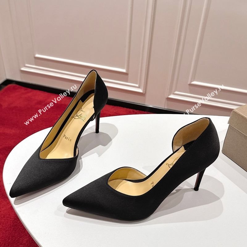 Christian Louboutin Iriza Pumps 8.5cm in Satin Black 2025 (MD-251030121)