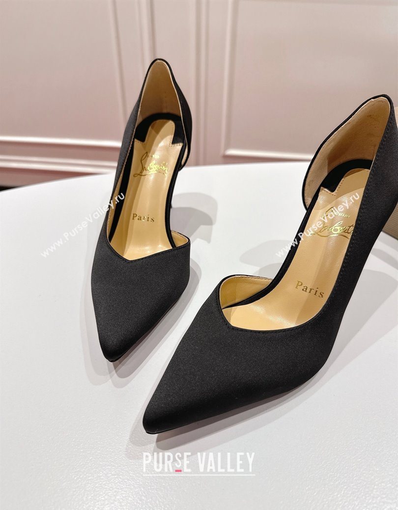 Christian Louboutin Iriza Pumps 8.5cm in Satin Black 2025 (MD-251030121)