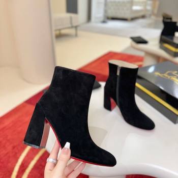 Christian Louboutin Turela Heel Ankle Boots 8.5cm in Suede Black 2025 (MD-251030153)