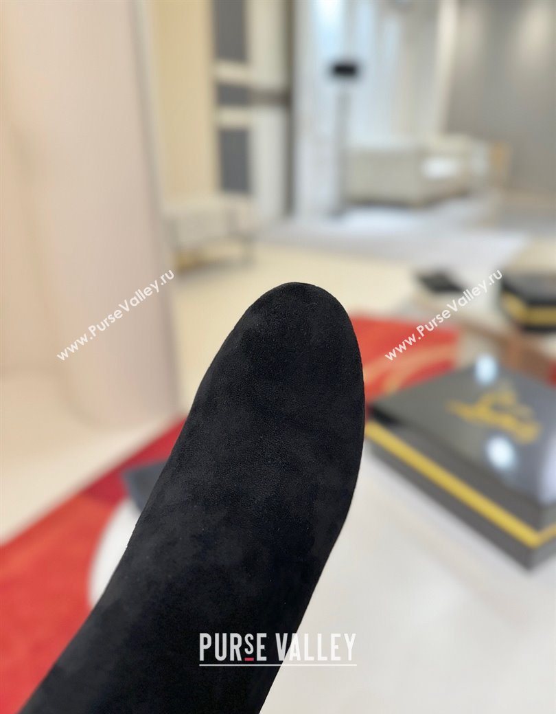Christian Louboutin Turela Heel Ankle Boots 8.5cm in Suede Black 2025 (MD-251030153)