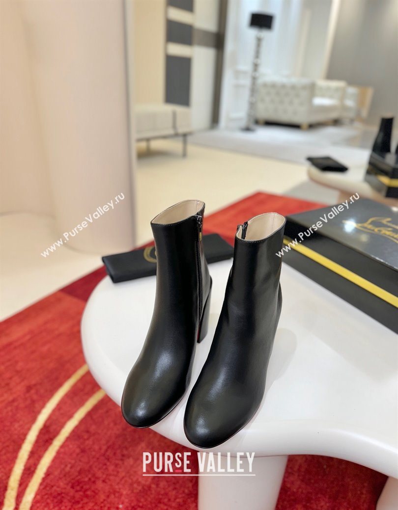 Christian Louboutin Turela Heel Ankle Boots 8.5cm in Calf Leather Black 2025 (MD-251030154)