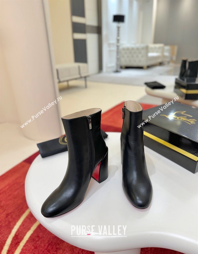 Christian Louboutin Turela Heel Ankle Boots 8.5cm in Calf Leather Black 2025 (MD-251030154)