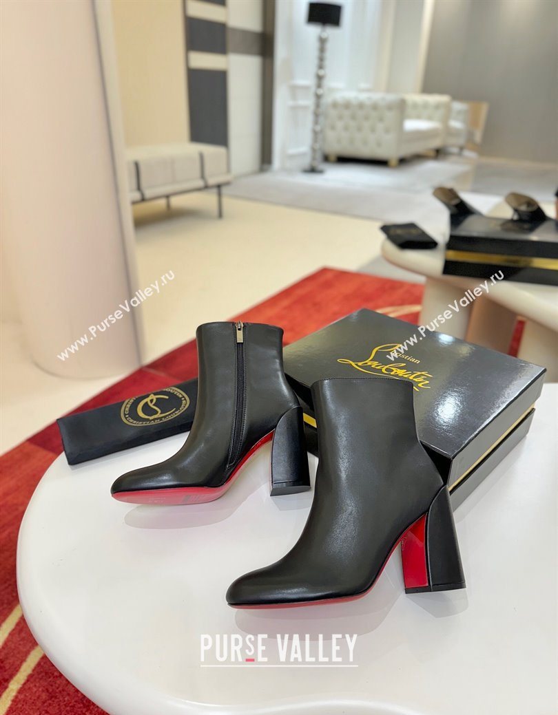 Christian Louboutin Turela Heel Ankle Boots 8.5cm in Calf Leather Black 2025 (MD-251030154)