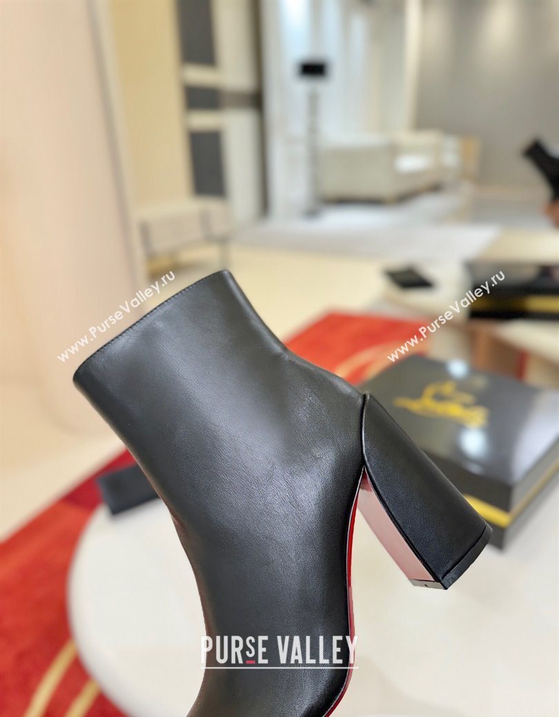 Christian Louboutin Turela Heel Ankle Boots 8.5cm in Calf Leather Black 2025 (MD-251030154)