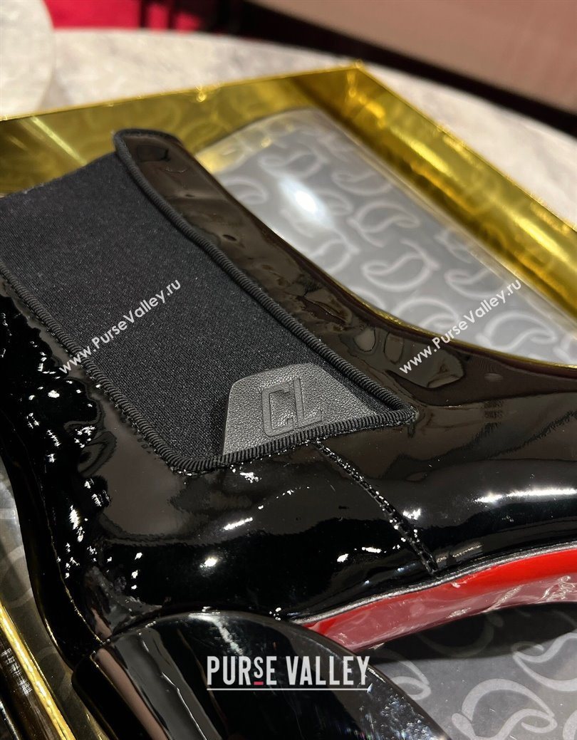 Christian Louboutin Turelastic Heel Ankle Boots 5.5cm in Patent Leather Black 2025 (MD-251030167)