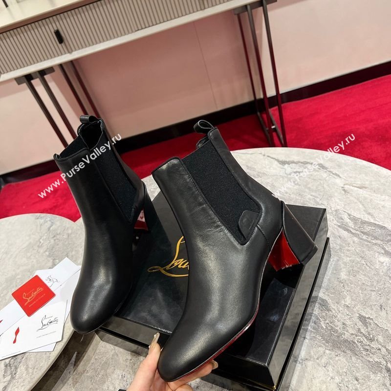 Christian Louboutin Turelastic Heel Ankle Boots 5.5cm in Calf Leather Black 2025 (MD-251030168)