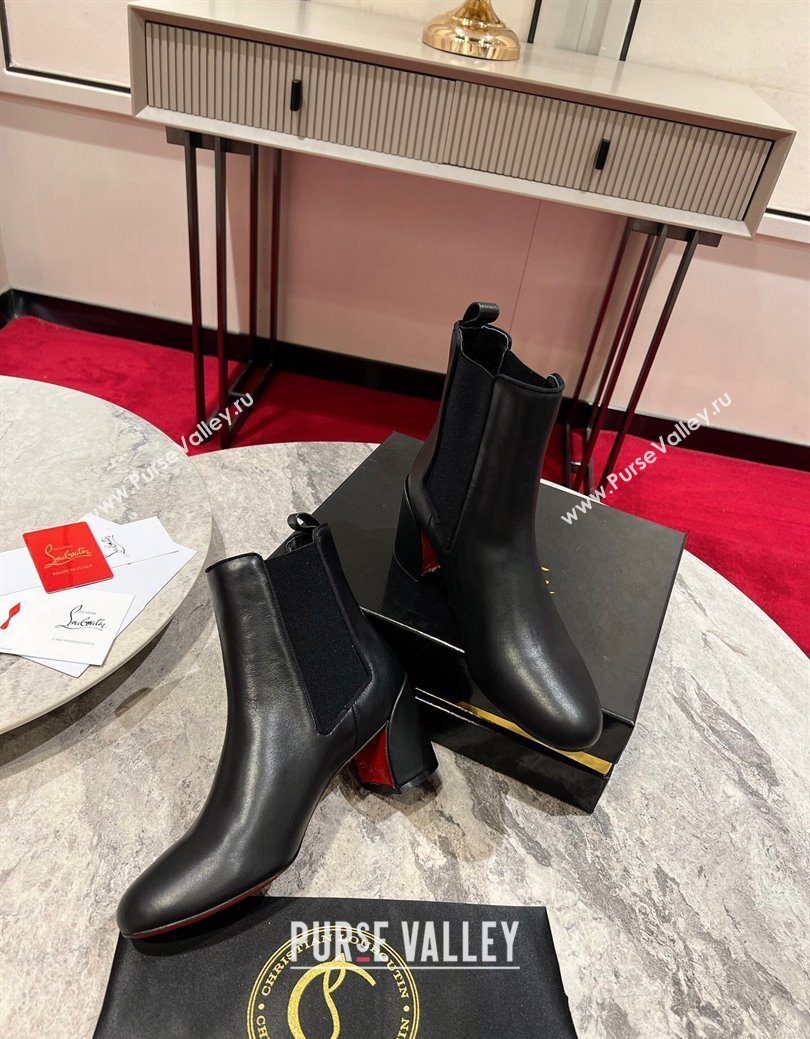 Christian Louboutin Turelastic Heel Ankle Boots 5.5cm in Calf Leather Black 2025 (MD-251030168)