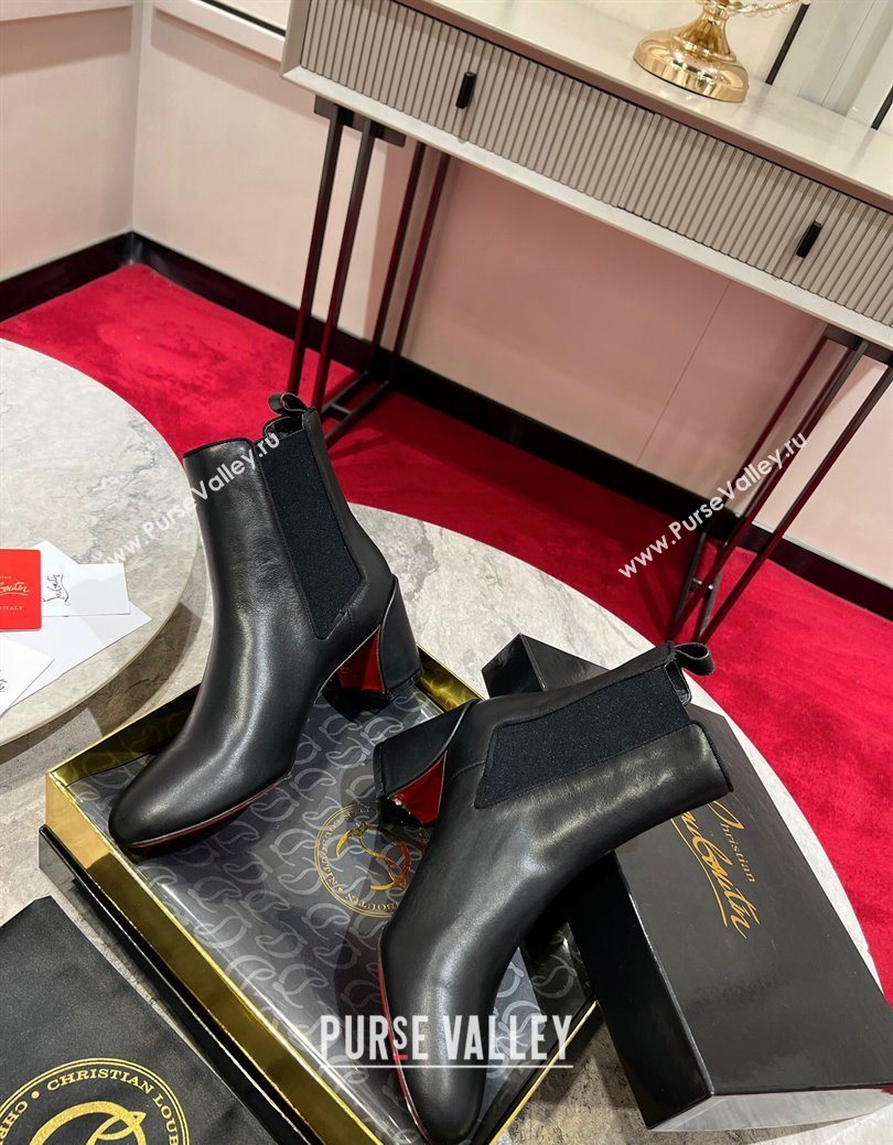 Christian Louboutin Turelastic Heel Ankle Boots 5.5cm in Calf Leather Black 2025 (MD-251030168)