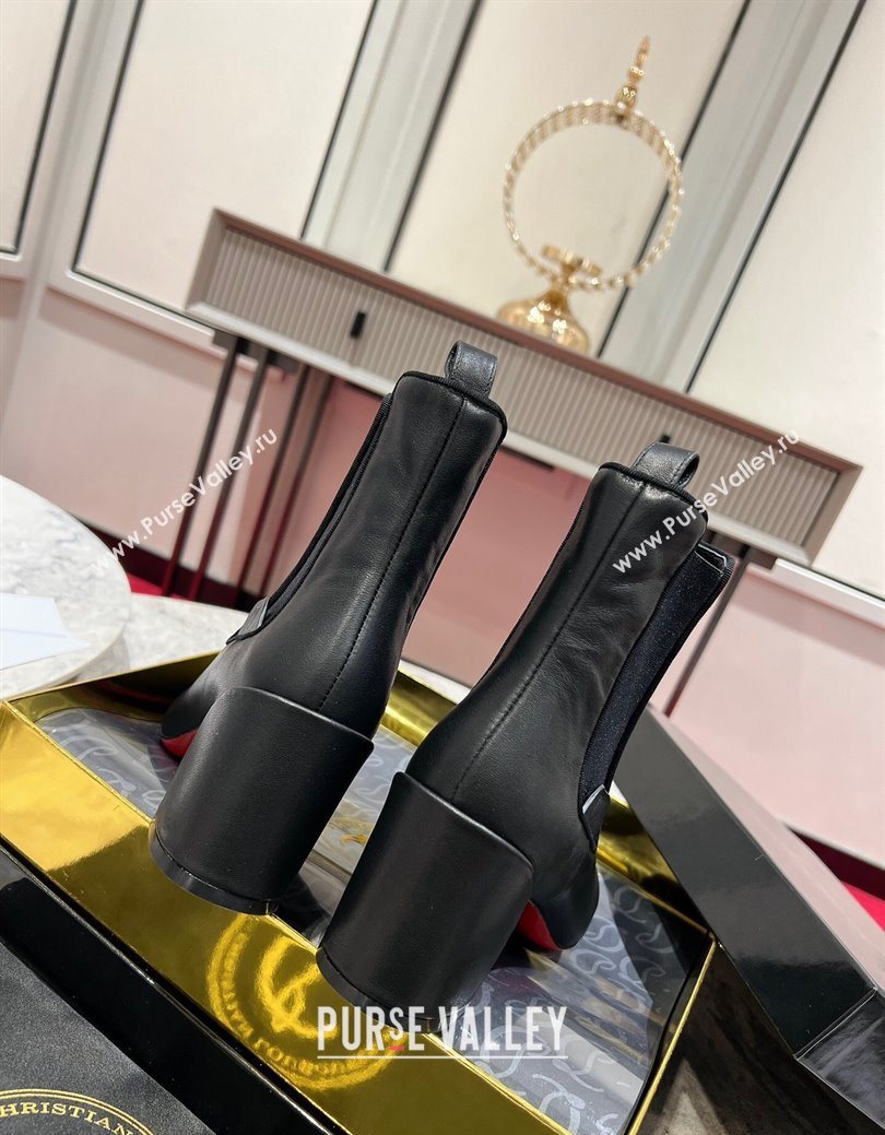 Christian Louboutin Turelastic Heel Ankle Boots 5.5cm in Calf Leather Black 2025 (MD-251030168)