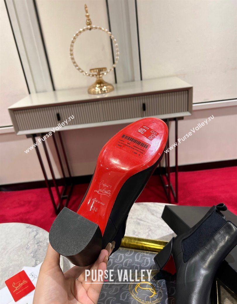 Christian Louboutin Turelastic Heel Ankle Boots 5.5cm in Calf Leather Black 2025 (MD-251030168)