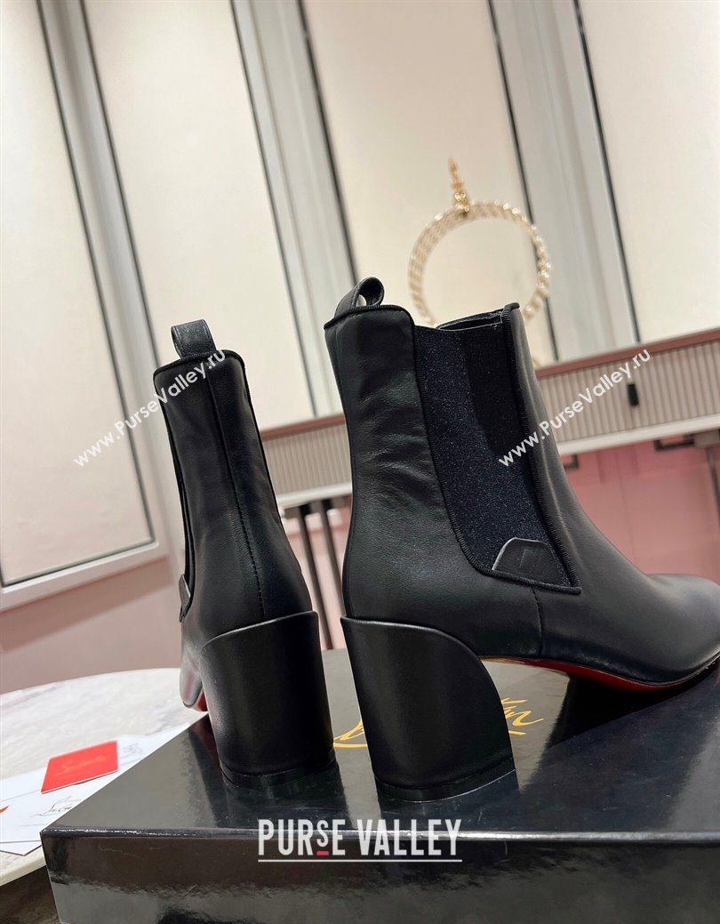 Christian Louboutin Turelastic Heel Ankle Boots 5.5cm in Calf Leather Black 2025 (MD-251030168)