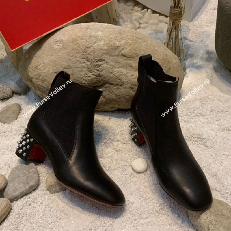Christian Louboutin Study Heel Ankle Boots 5.5cm in Calf Leather Black 2025 (MD-251030170)
