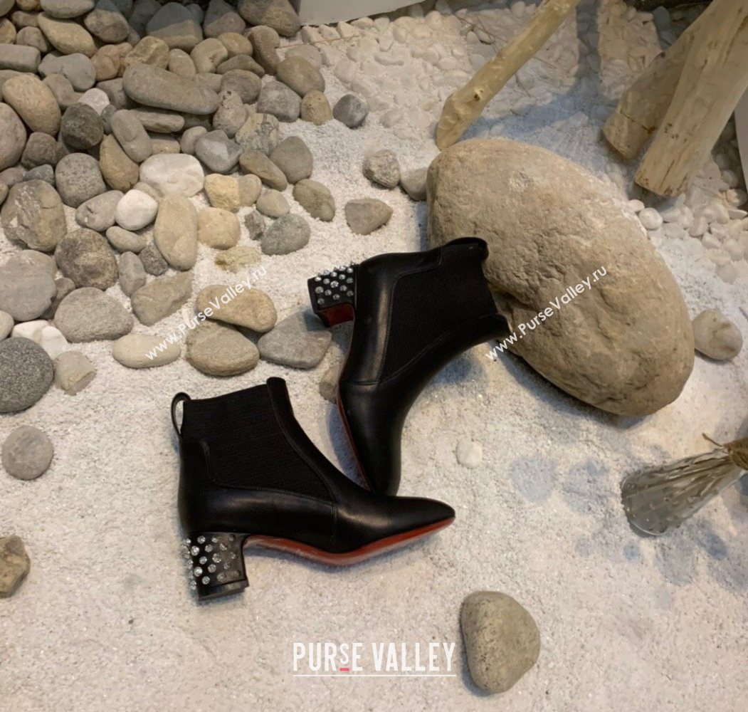 Christian Louboutin Study Heel Ankle Boots 5.5cm in Calf Leather Black 2025 (MD-251030170)