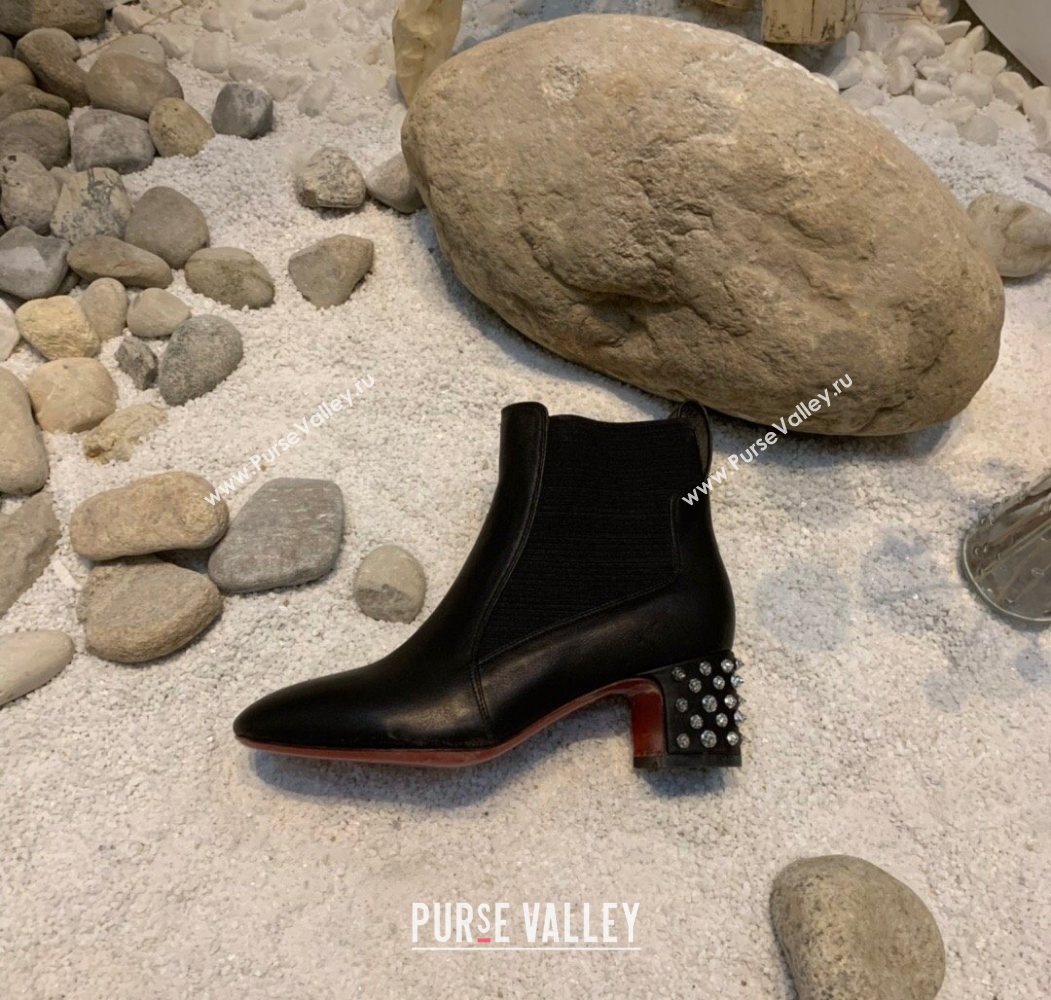 Christian Louboutin Study Heel Ankle Boots 5.5cm in Calf Leather Black 2025 (MD-251030170)