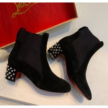 Christian Louboutin Study Heel Ankle Boots 5.5cm in Suede Black 2025 (MD-251030172)