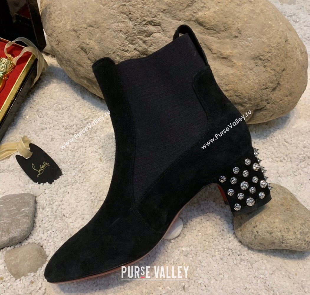 Christian Louboutin Study Heel Ankle Boots 5.5cm in Suede Black 2025 (MD-251030172)