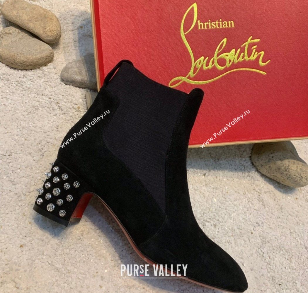 Christian Louboutin Study Heel Ankle Boots 5.5cm in Suede Black 2025 (MD-251030172)