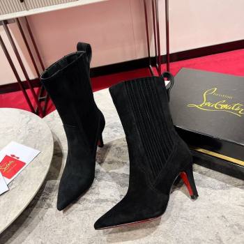 Christian Louboutin Santigag Heel Ankle Boots 8.5cm in Suede Black 2025 (MD-251030149)