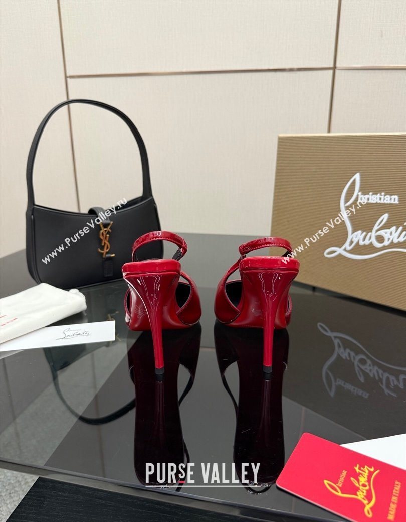 Christian Louboutin Patent Leather Slingbacks Pump Red 2025 CL120903 (MD-251209122)
