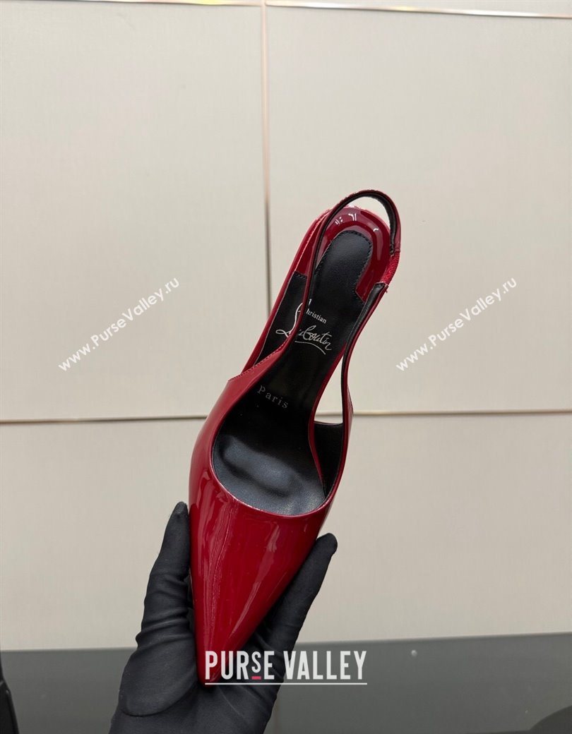 Christian Louboutin Patent Leather Slingbacks Pump Red 2025 CL120903 (MD-251209122)