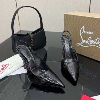 Christian Louboutin Patent Leather Slingbacks Pump Black 2025 CL120903 (MD-251209123)