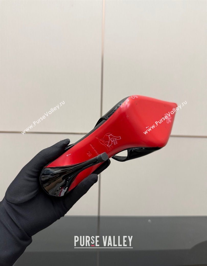 Christian Louboutin Patent Leather Slingbacks Pump Black 2025 CL120903 (MD-251209123)