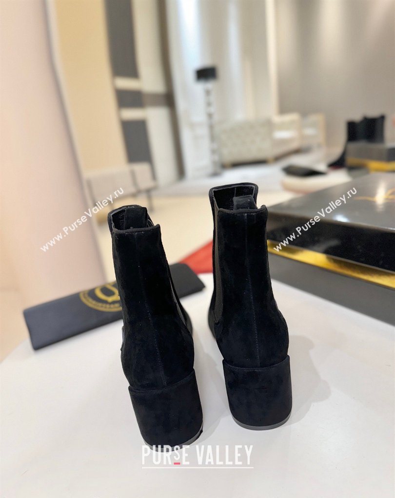 Christian Louboutin Turelastic Heel Ankle Boots 5.5cm inSuede Black 2026 (MD-260225102)