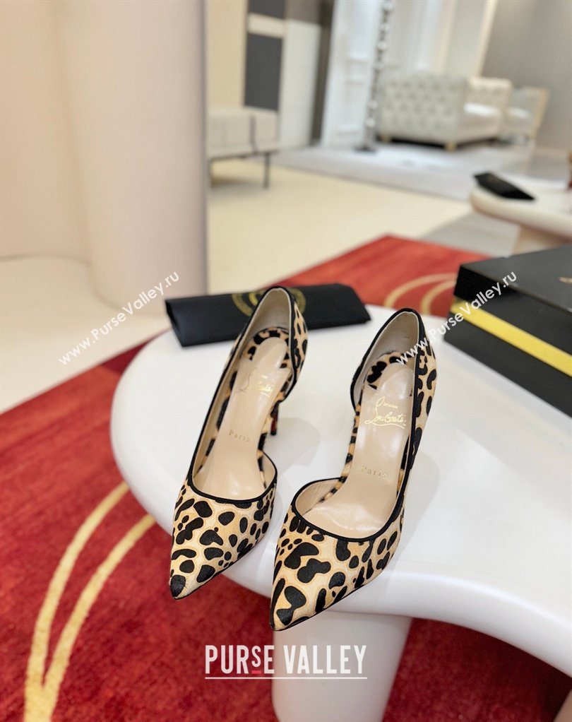Christian Louboutin Iriza Pumps 10cm in Leopard Print Beige 2026 0225 (MD-260225103)