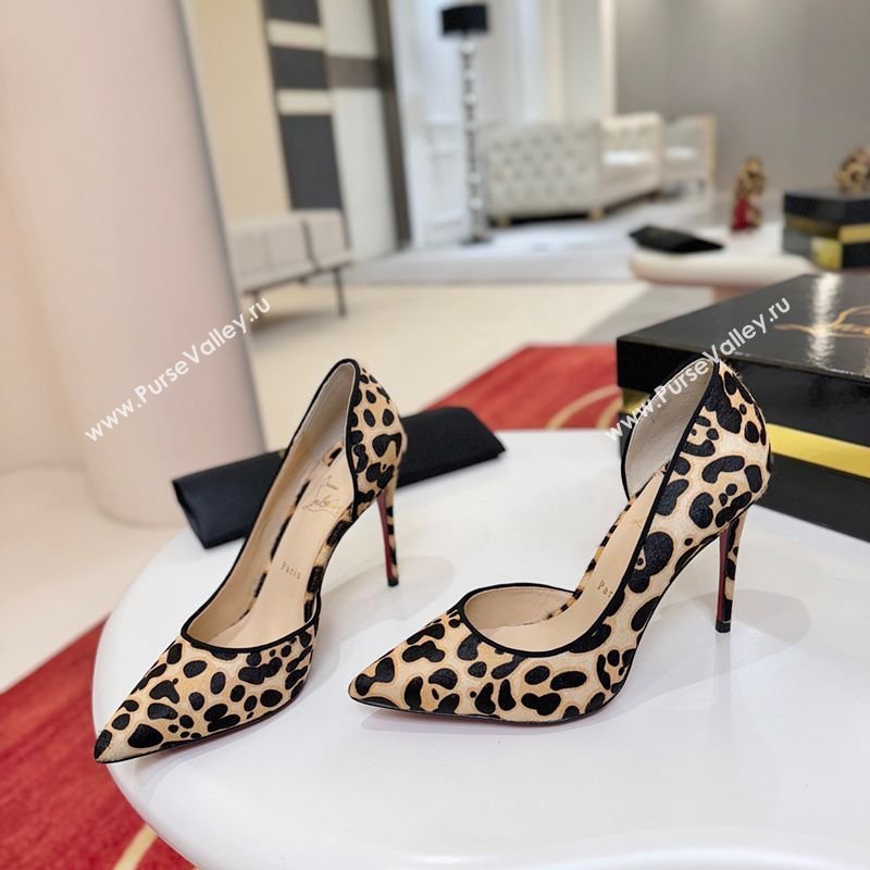 Christian Louboutin Iriza Pumps 10cm in Leopard Print Beige 2026 0225 (MD-260225103)