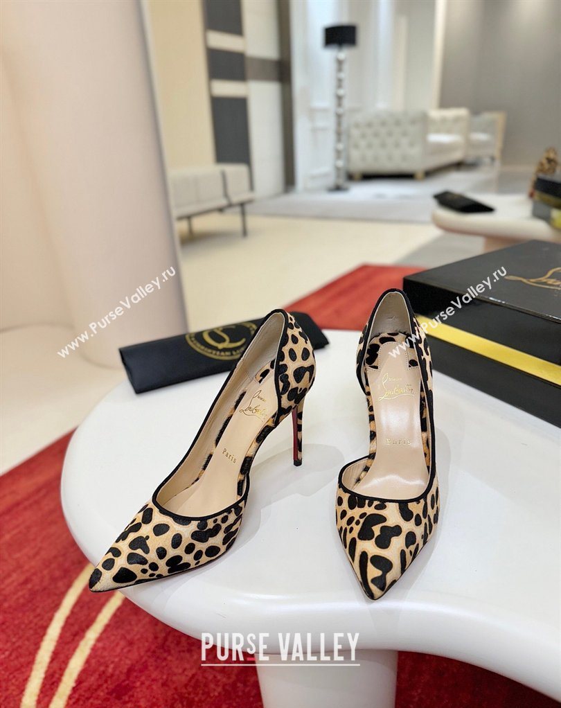 Christian Louboutin Iriza Pumps 10cm in Leopard Print Beige 2026 0225 (MD-260225103)